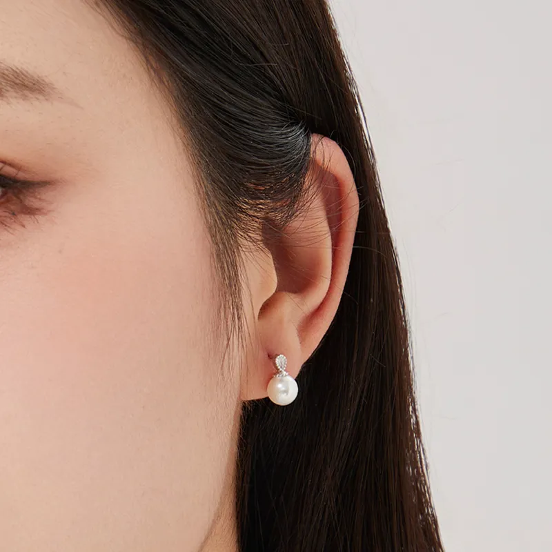 Lao Feng Xiang S999 Silver Sterling Silver Earrings, Girl Women's-2