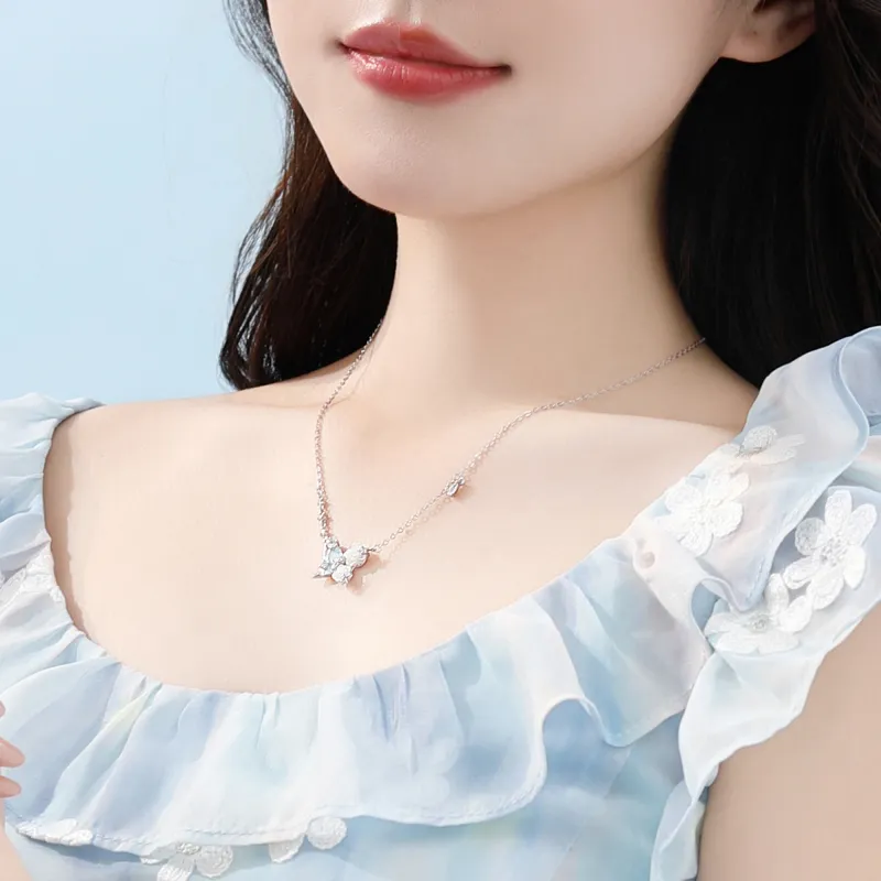 Lao Feng Xiang S925 Silver Necklaces Women's-2