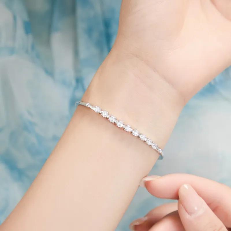 Lao Feng Xiang S925 Silver Bangles Women's-6