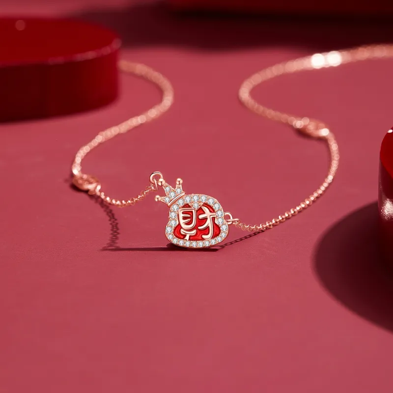 Lao Feng Xiang S999 Fine Silver Necklaces Women's-5