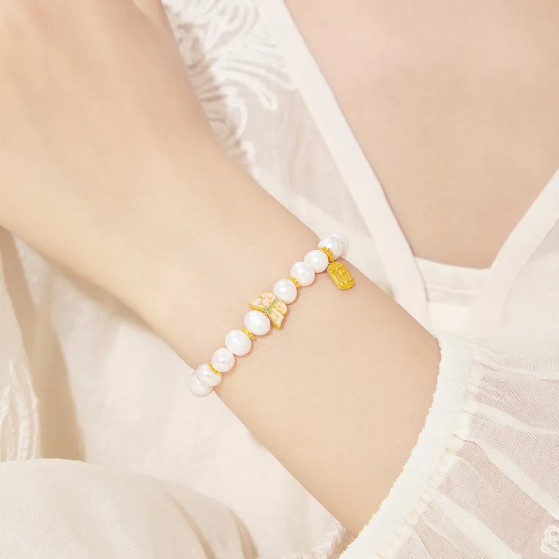Lao Feng Xiang Pearl Bracelets Women's-2