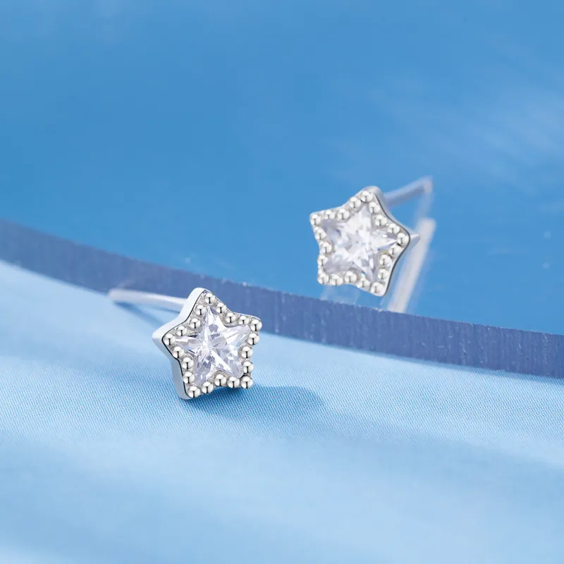 Lao Feng Xiang S925 Silver Pair Of Stud Earrings Women's-3