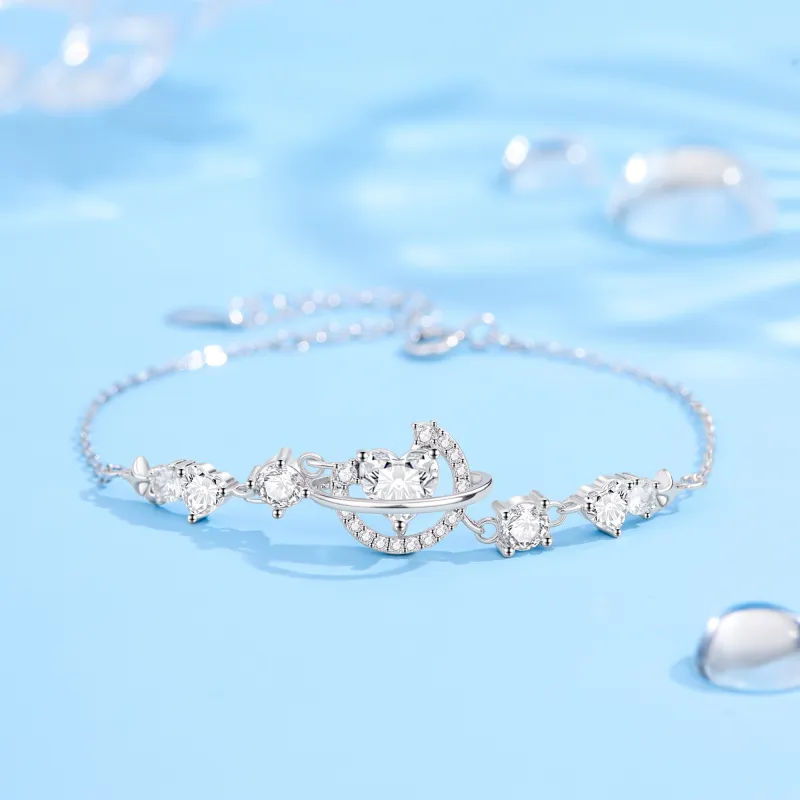 Lao Feng Xiang S999 Silver Bracelets Women's-5