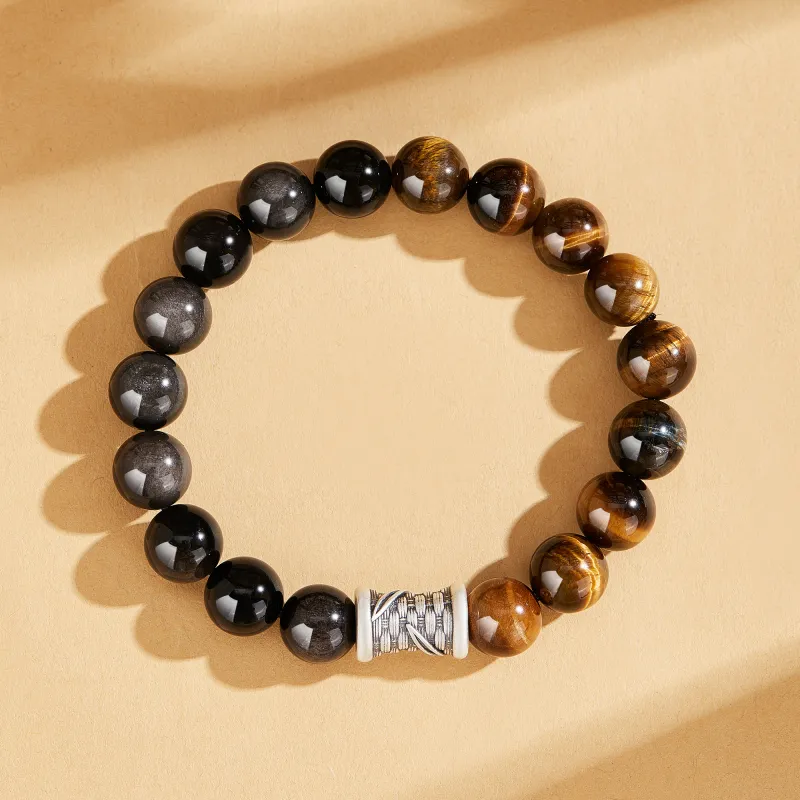 Lao Feng Xiang Tiger's Eye Stone Bracelets Men's-4