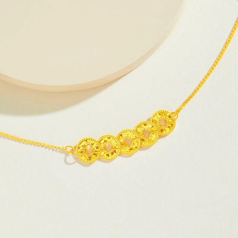 Lao Feng Xiang S925 Silver Necklaces Women's-1