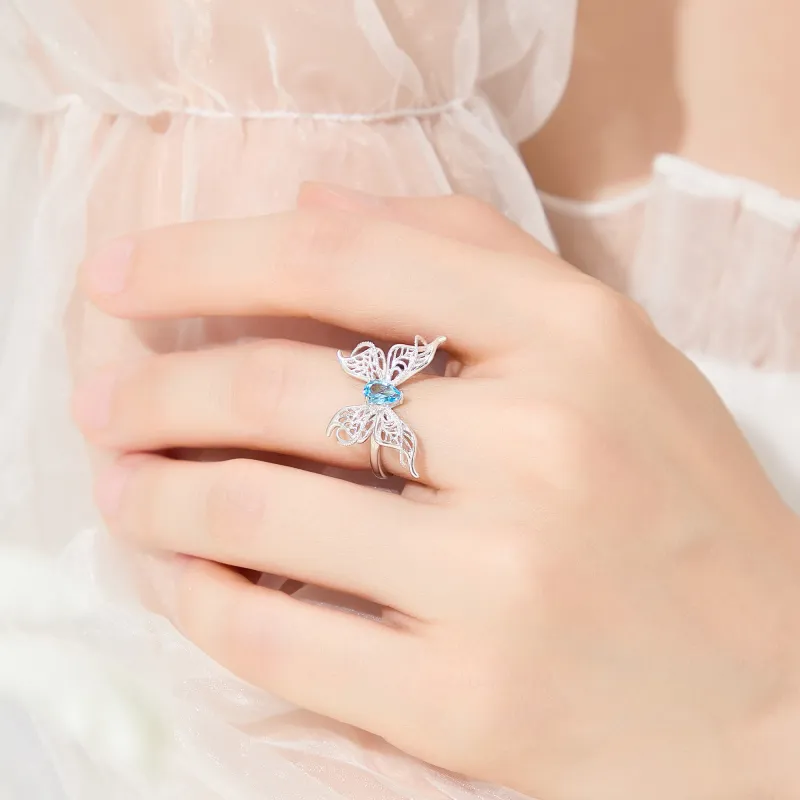 Lao Feng Xiang Natural Topazes Rings Women's-4