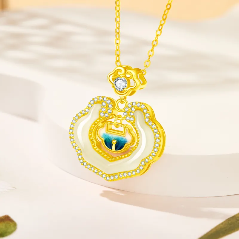 Lao Feng Xiang Chalcedony Necklaces Women's-4