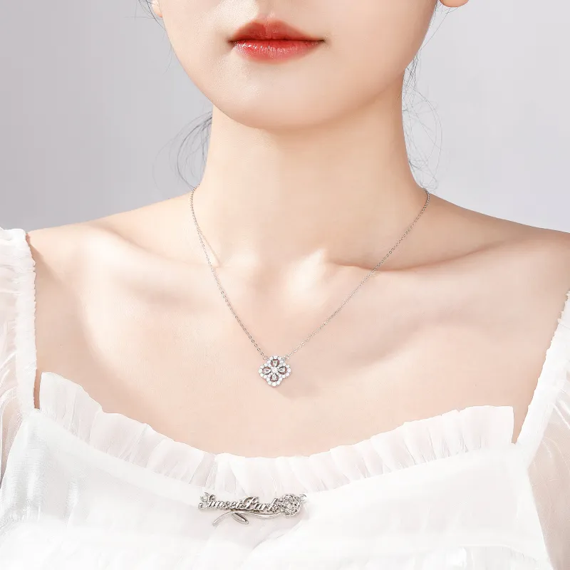 Lao Feng Xiang S925 Silver Necklaces Women's-2