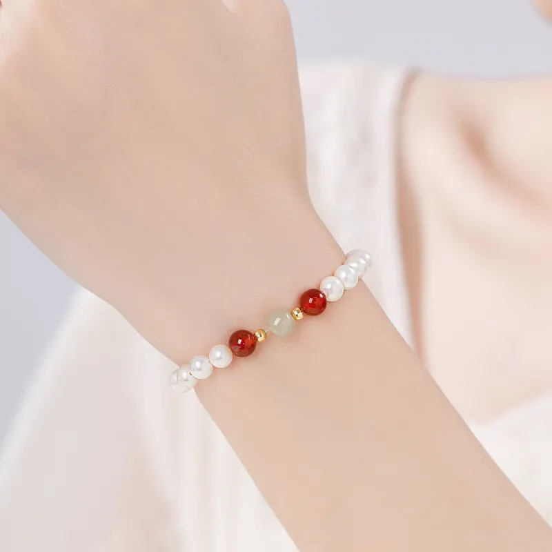 Lao Feng Xiang Pearl Bracelets Women's-4