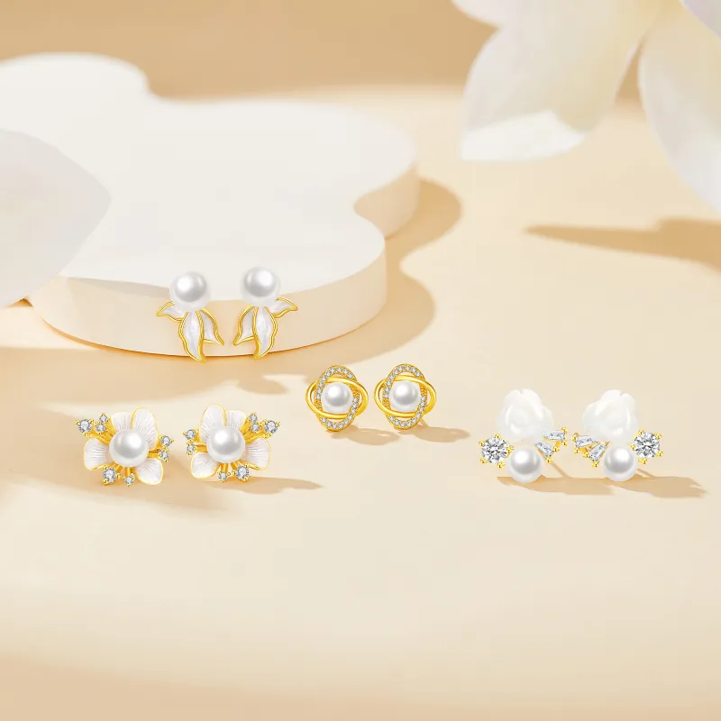 Lao Feng Xiang S925 Silver Earrings Women's-3