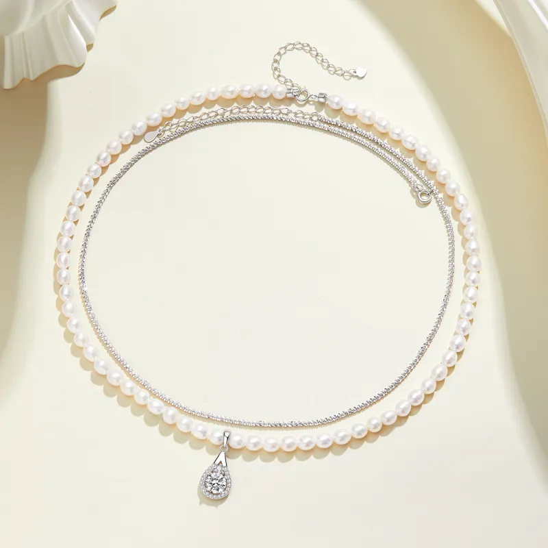 Lao Feng Xiang Pearl Necklaces Women's-4