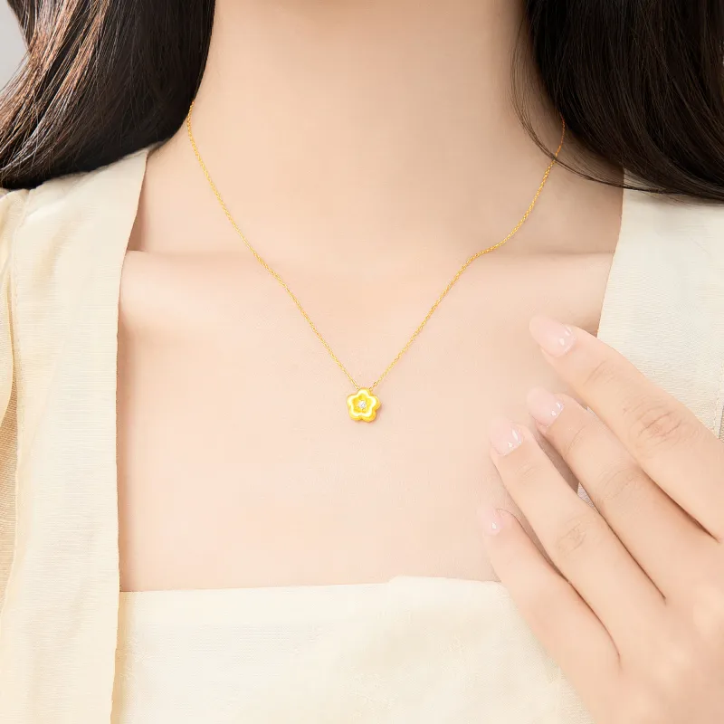 Lao Feng Xiang S925 Silver Necklaces Women's-6