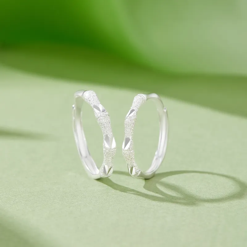 Lao Feng Xiang S999 Silver Ring Pair Unisex-1