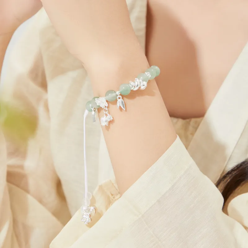Lao Feng Xiang S925 Half Bangle Half Chain Layering Women's Bestie Girlfriend Box-4