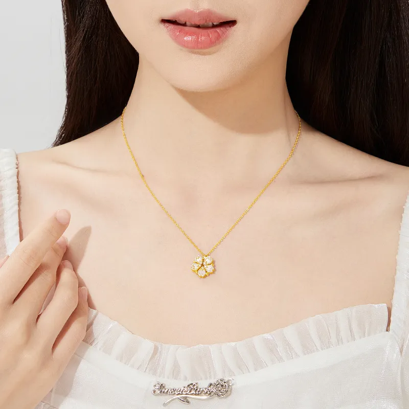 Lao Feng Xiang S925 Silver Necklaces Women's-20
