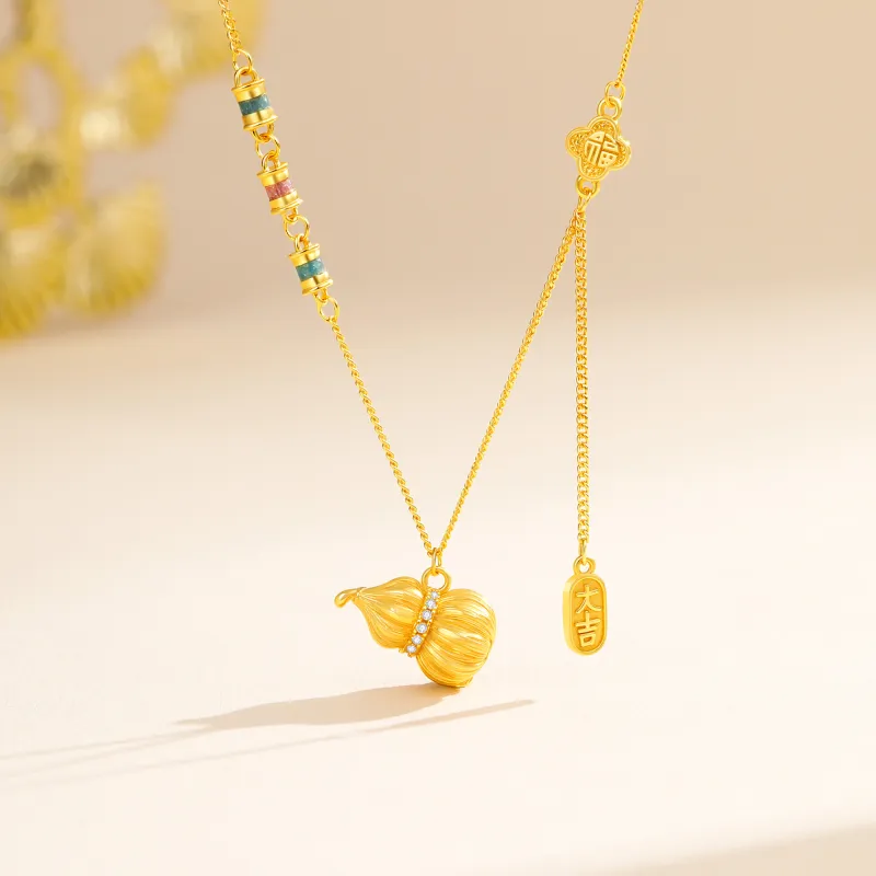 Lao Feng Xiang S925 Silver Necklaces Women's-5
