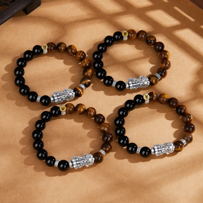 Lao Feng Xiang S925 Silver Bracelets Men's-1