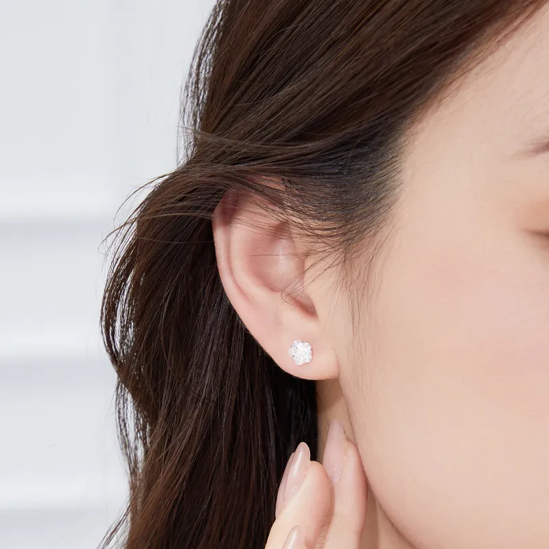 Lao Feng Xiang S990 Silver Sterling Silver Earrings Women's-5
