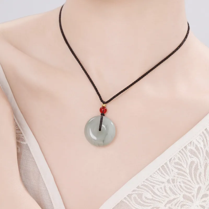 Lao Feng Xiang Tianshan Jade Necklaces Unisex-3
