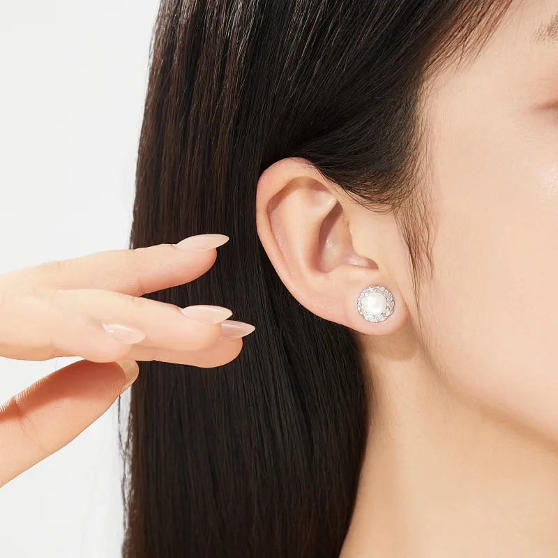 Lao Feng Xiang S925 Silver Earrings Women's-17