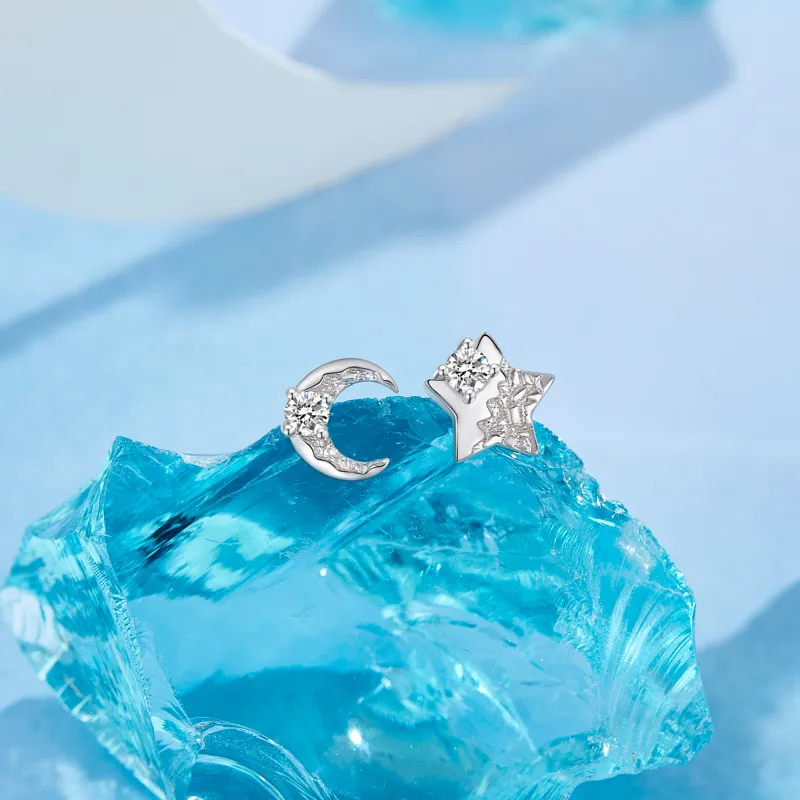 Lao Feng Xiang S999 Fine Silver Stud Earrings Women's-5