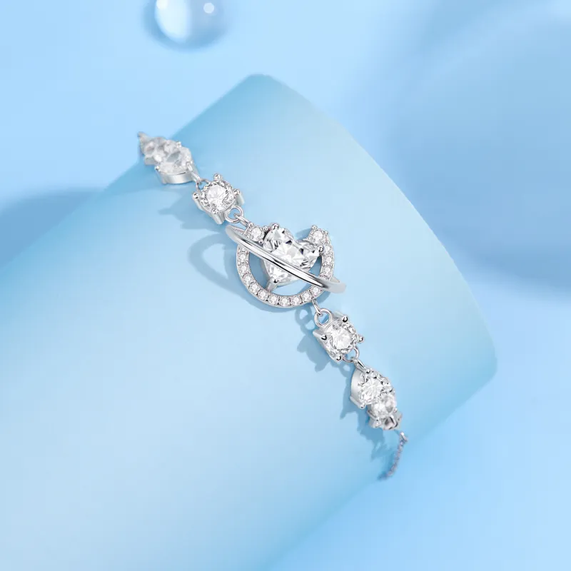 Lao Feng Xiang S999 Silver Bracelets Women's-3