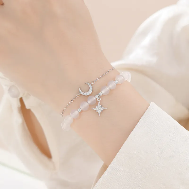 Lao Feng Xiang Natural Chalcedony Bracelets Unisex-3