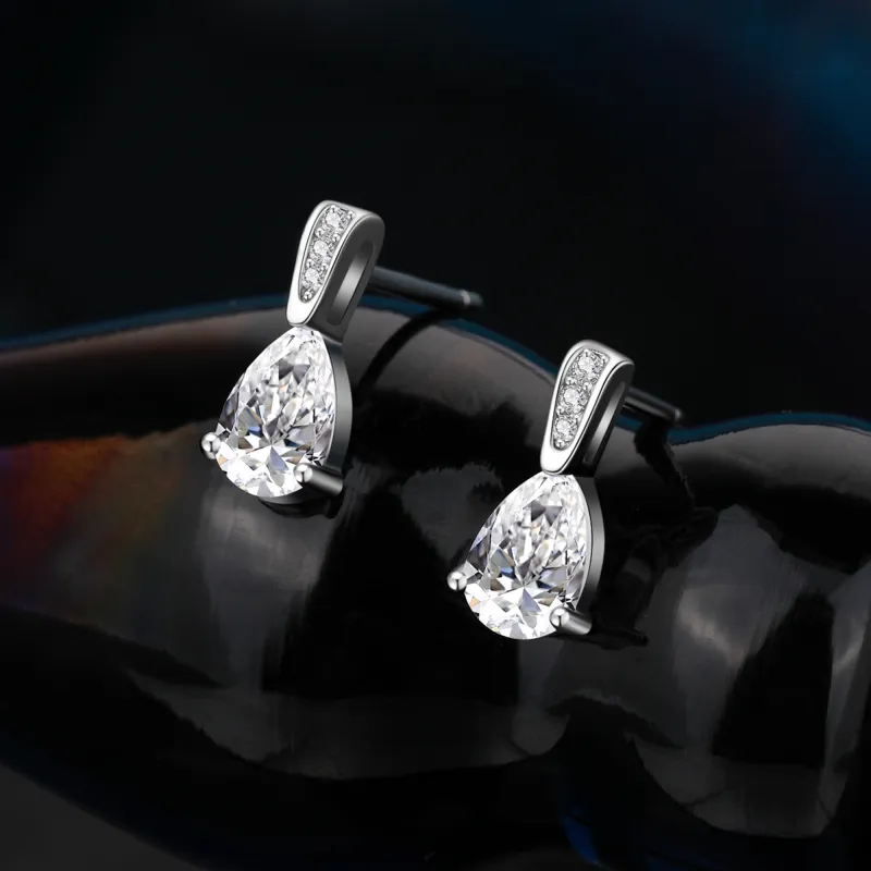 Lao Feng Xiang 925 Sterling Silver Stud Earrings Women's-5