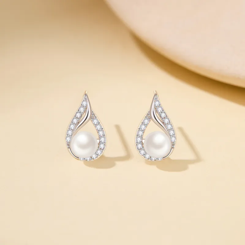 Lao Feng Xiang Pearl Earrings Women's-1