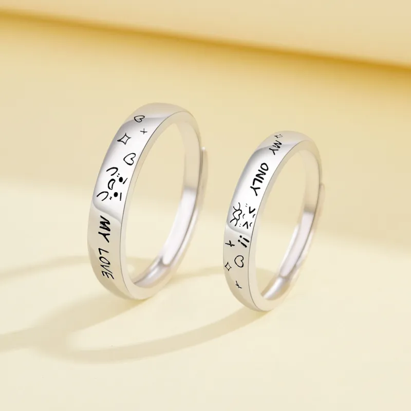Lao Feng Xiang 999 Fine Silver Rings Unisex-3