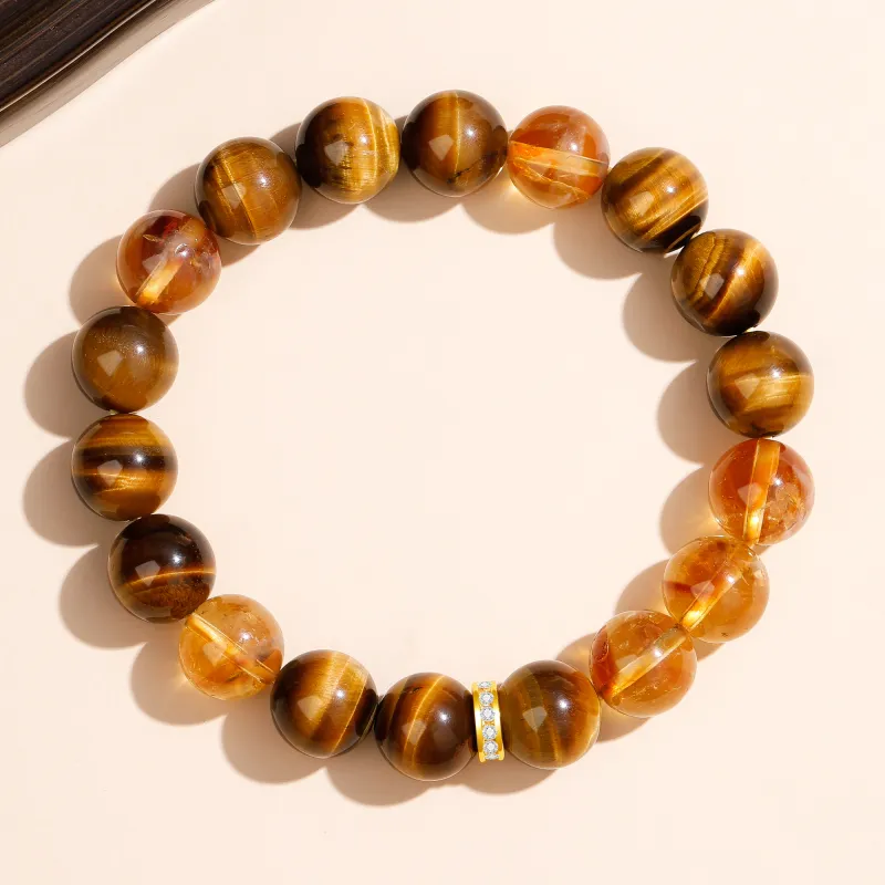 Lao Feng Xiang Tiger's Eye Stone Bracelets Unisex-4