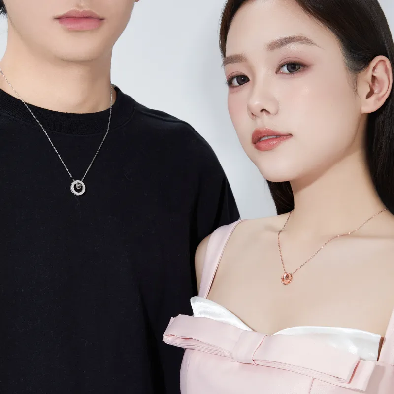 Lao Feng Xiang S925 Silver Necklaces Unisex-1