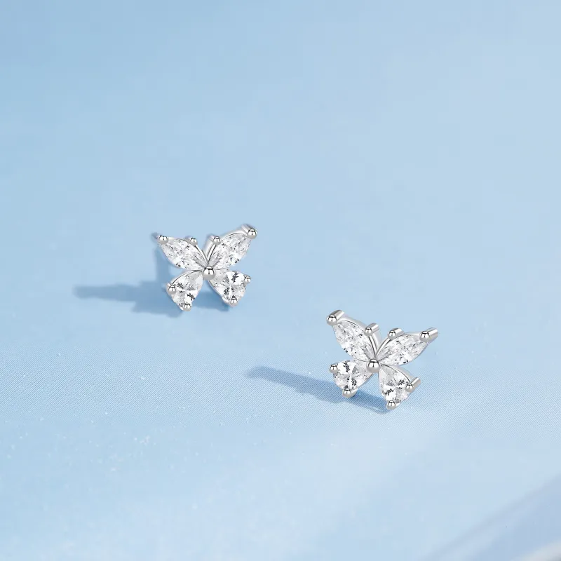 Lao Feng Xiang S925 Silver Stud Earrings Women's-13