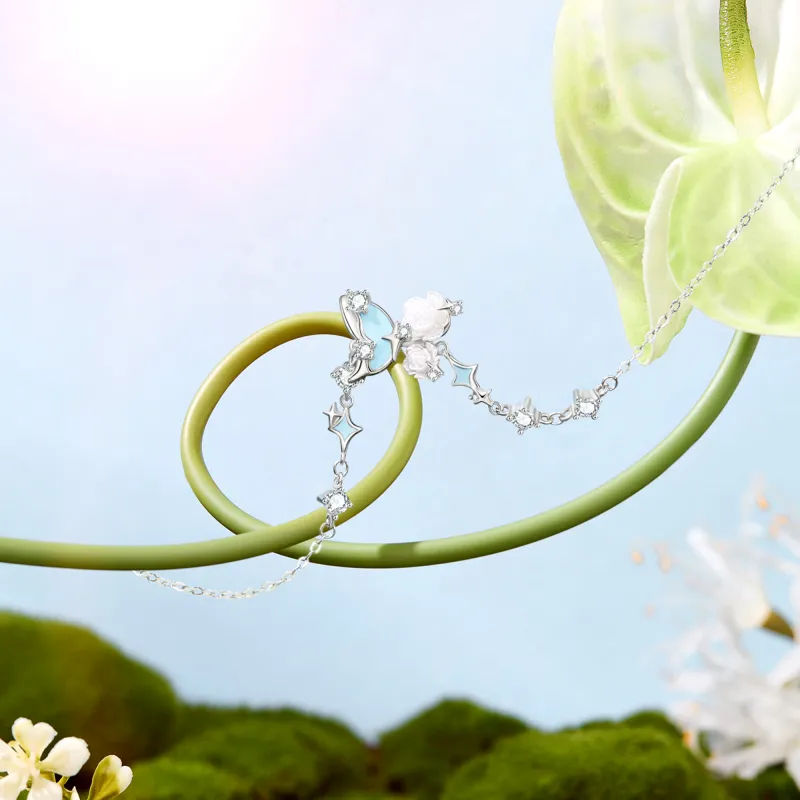 Lao Feng Xiang S925 Silver Bracelets Women's-7