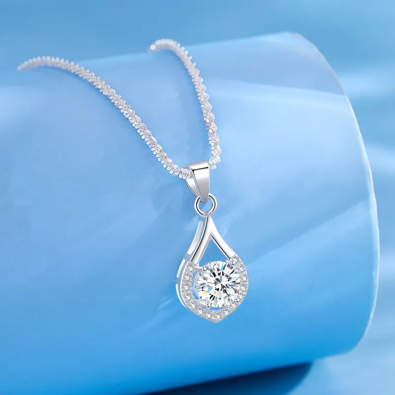 Lao Feng Xiang S925 Silver Necklaces Women's-1