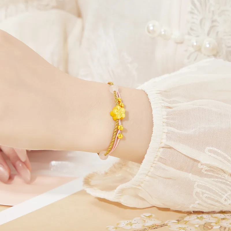 Lao Feng Xiang 925 Sterling Silver Bracelets Women's-3