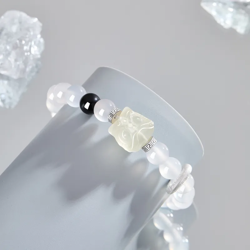 Lao Feng Xiang Natural Chalcedony Bracelets Unisex-1