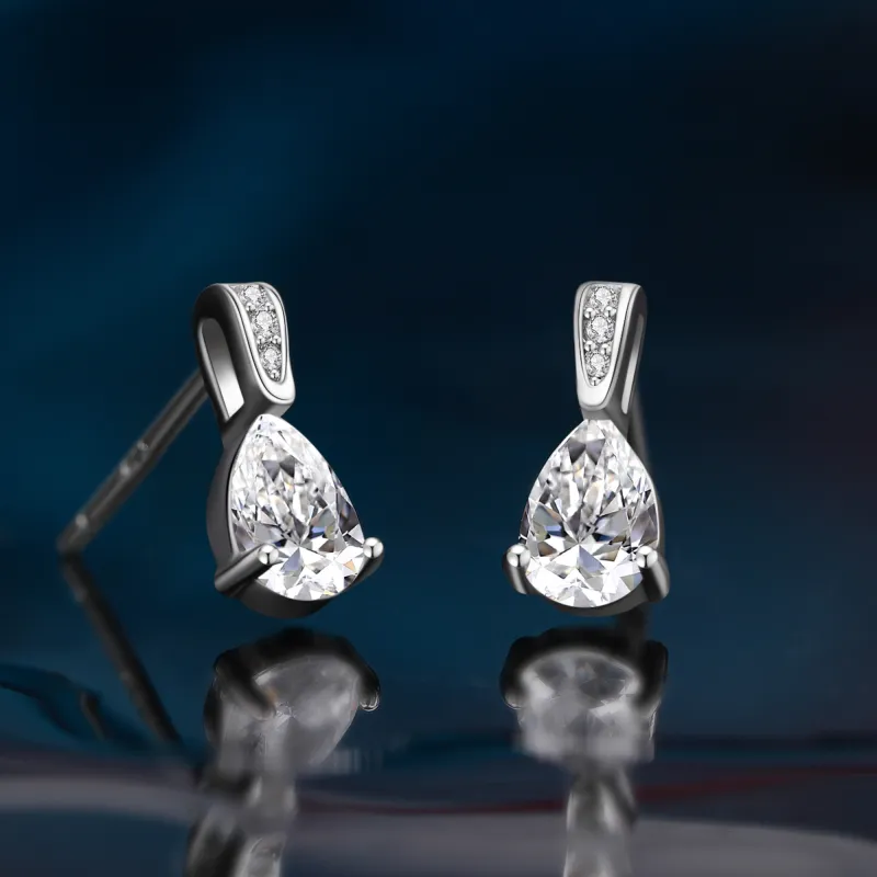 Lao Feng Xiang 925 Sterling Silver Stud Earrings Women's-3