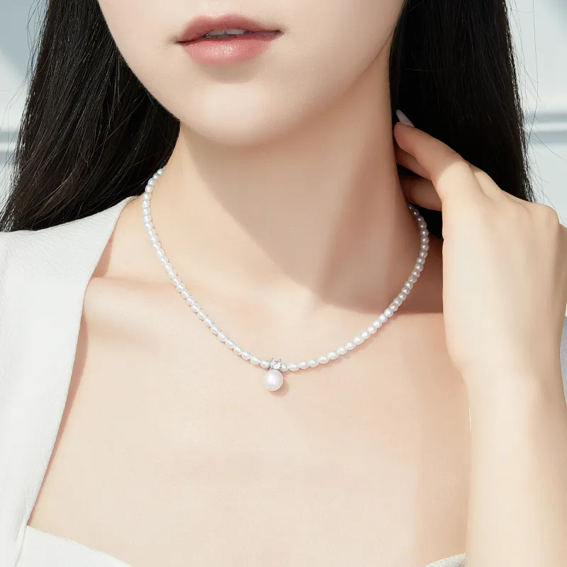 Lao Feng Xiang Pearl Necklaces Women's-2