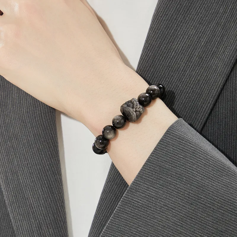 Lao Feng Xiang Obsidian Bracelets Unisex-4