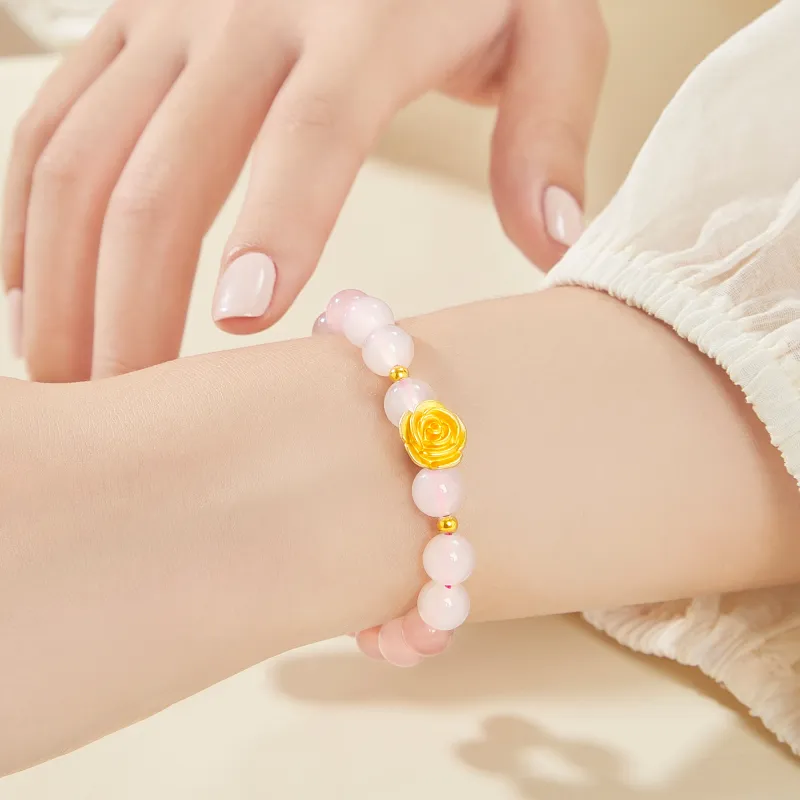 Lao Feng Xiang Natural Agate Bracelets Women's-6