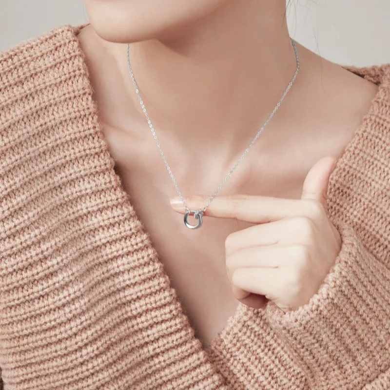 Lao Feng Xiang S925 Sterling Silver Necklaces Women's-2