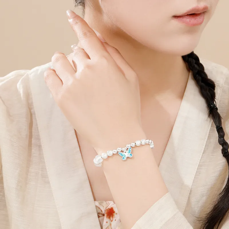 Lao Feng Xiang S999 Fine Silver Pure Silver Bracelets Women's-4