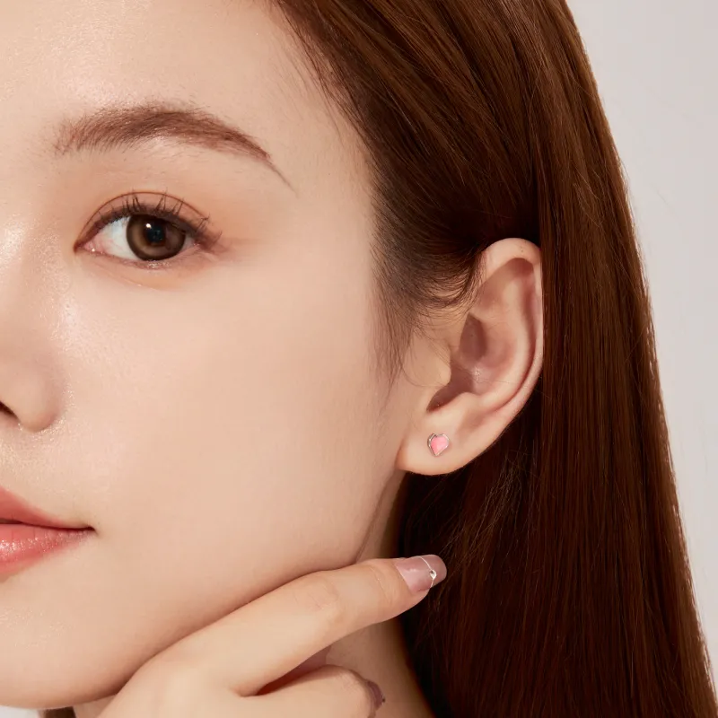 Lao Feng Xiang S925 Silver Pair Of Stud Earrings Women's-4