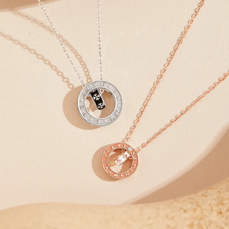 Lao Feng Xiang S925 Silver Necklaces Unisex-4