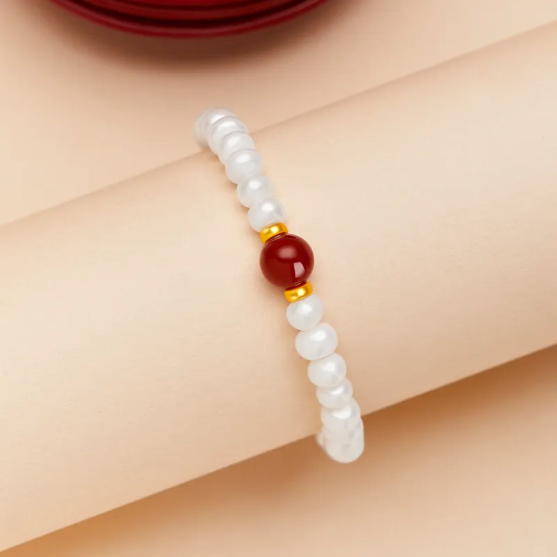 Lao Feng Xiang Pearl Bracelets Women's-3
