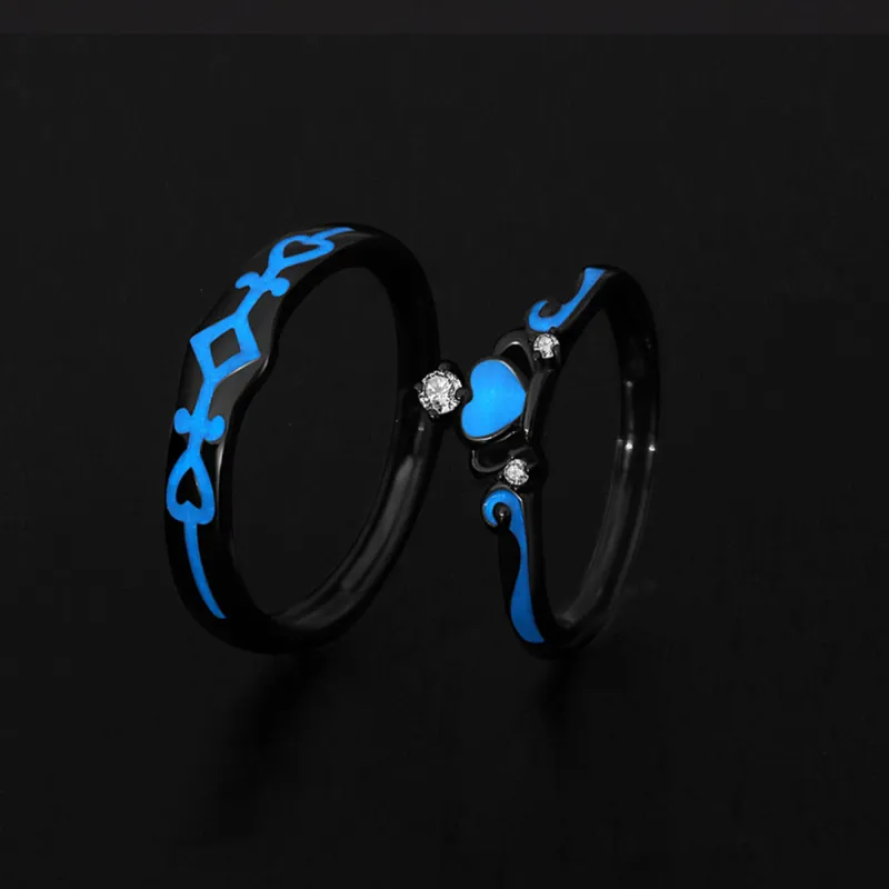 Lao Feng Xiang S925 Silver Ring Pair Unisex-3