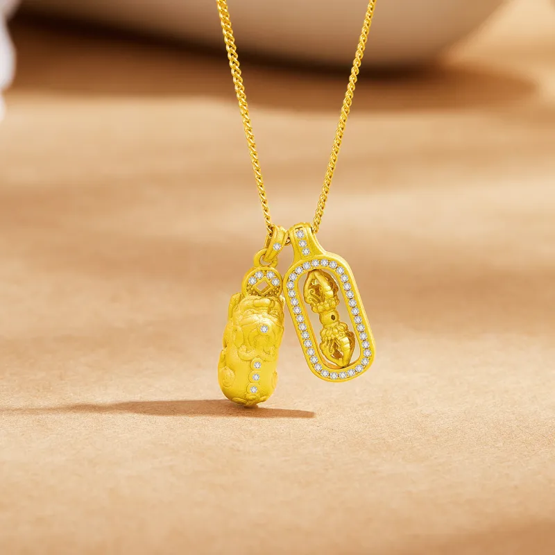 Lao Feng Xiang S925 Silver Necklaces Unisex-4