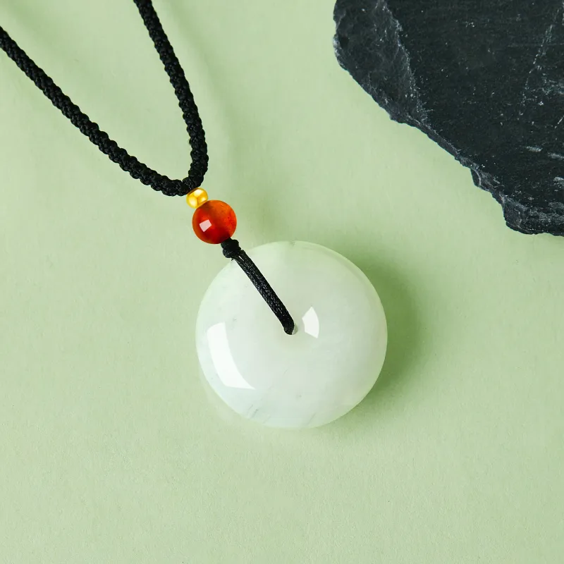 Lao Feng Xiang Natural Tianshan Jade Necklaces Unisex-5