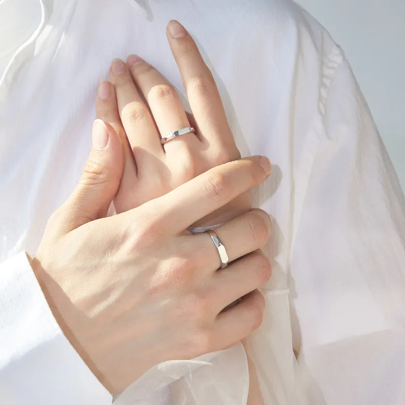 Lao Feng Xiang S925 Silver Rings Unisex-1